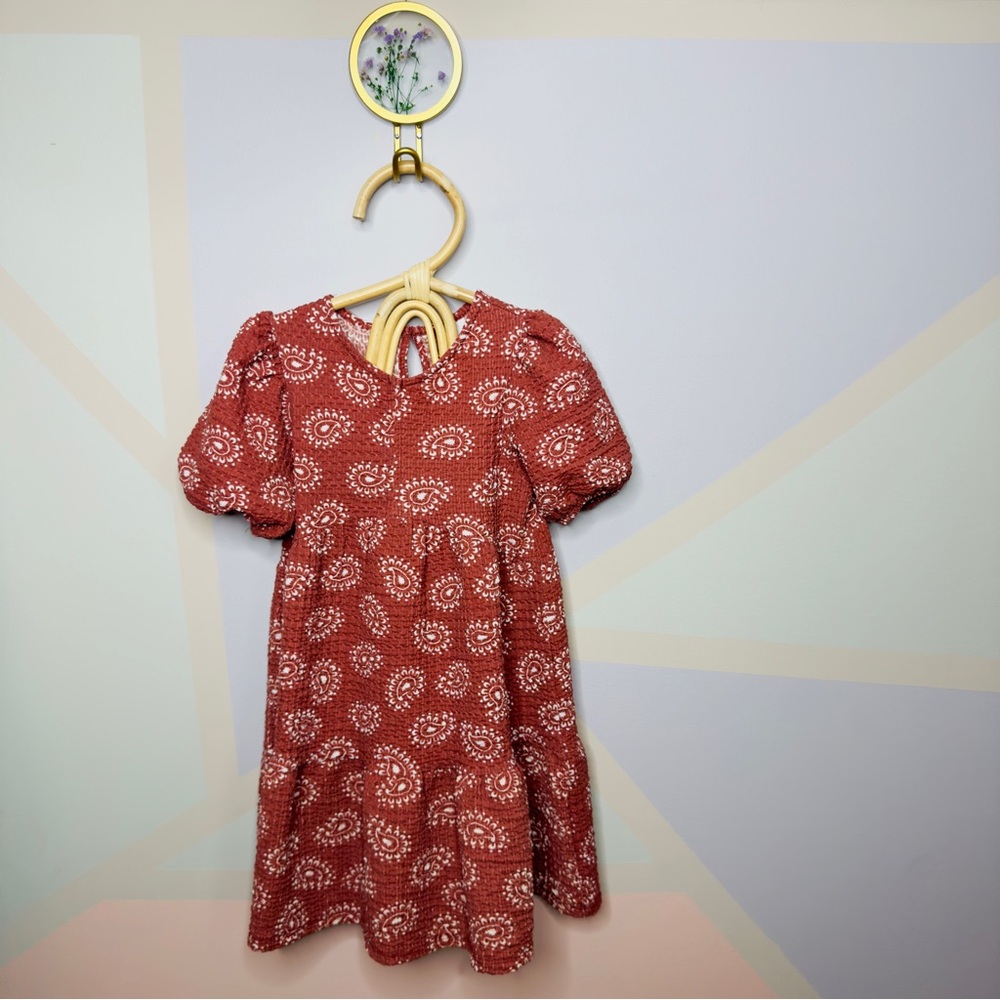 Zara red patterned dress